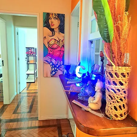 Quarto Com Anfitria Em Copa Río de Janeiro Exterior foto